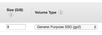 Selecting disk size and type