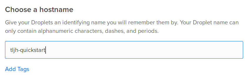 Select suitable hostname for your server